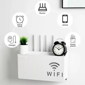 WiFi রাউটার এবং মডেম রাখার জন্য স্টাইলিশ ওয়াল মাউন্টেড কভার বক্স"