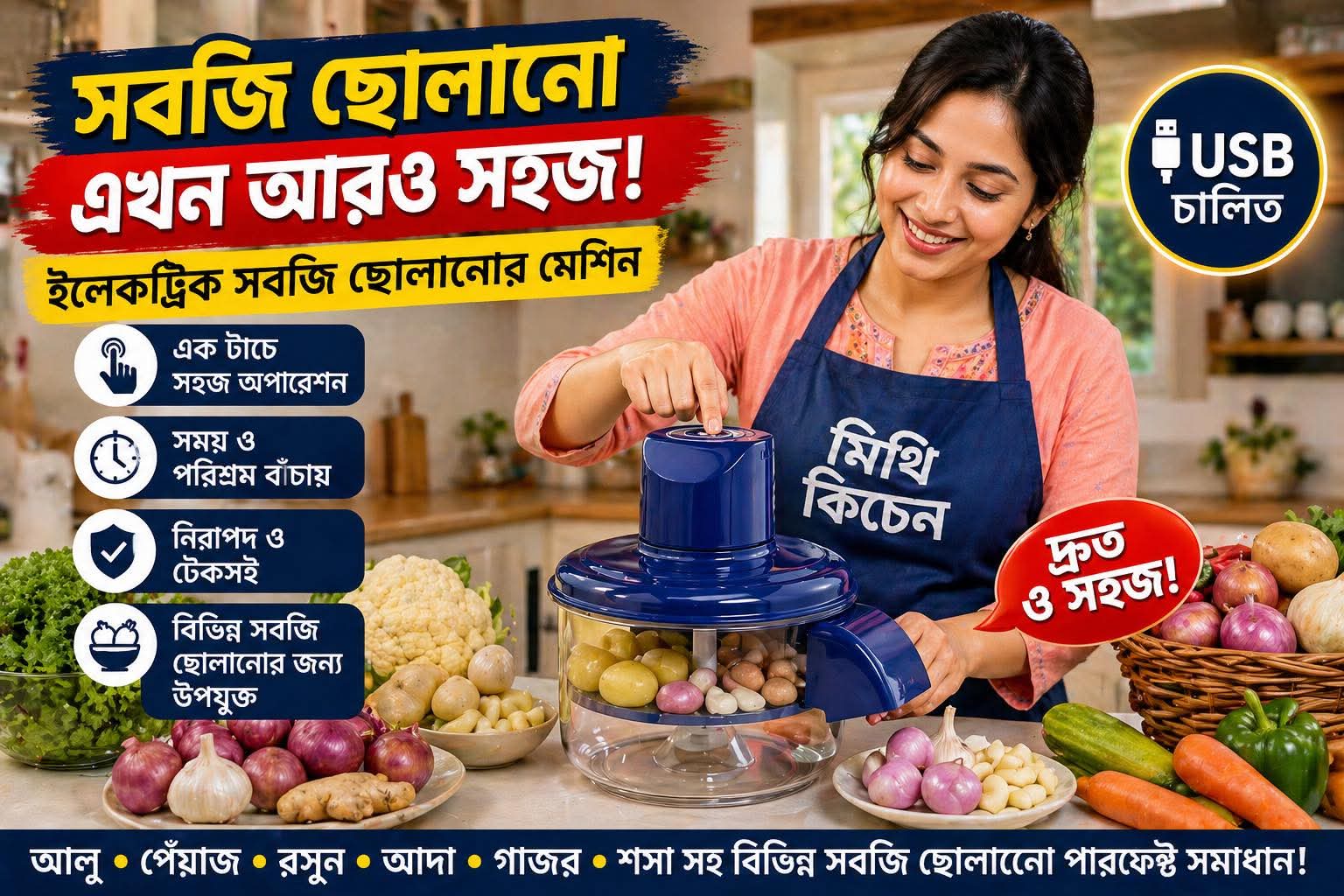 ফল ও সবজির জন্য স্টেইনলেস স্টিলের সবজি ছোলার যন্ত্র