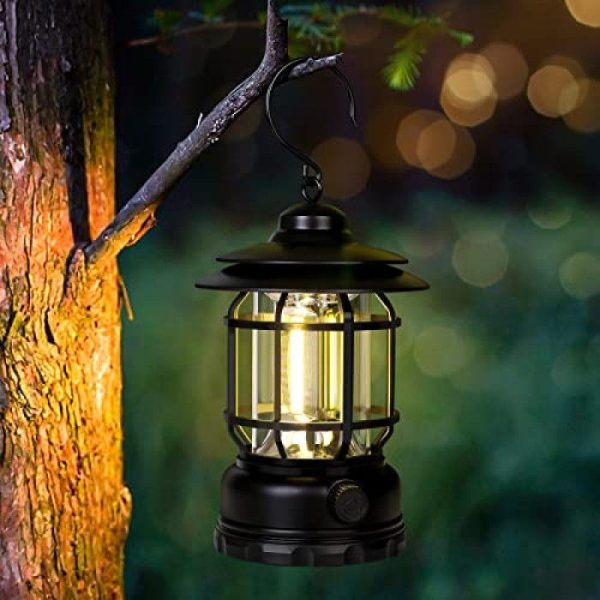 Rechargeable Vintage LED Camping Lantern - Image 2